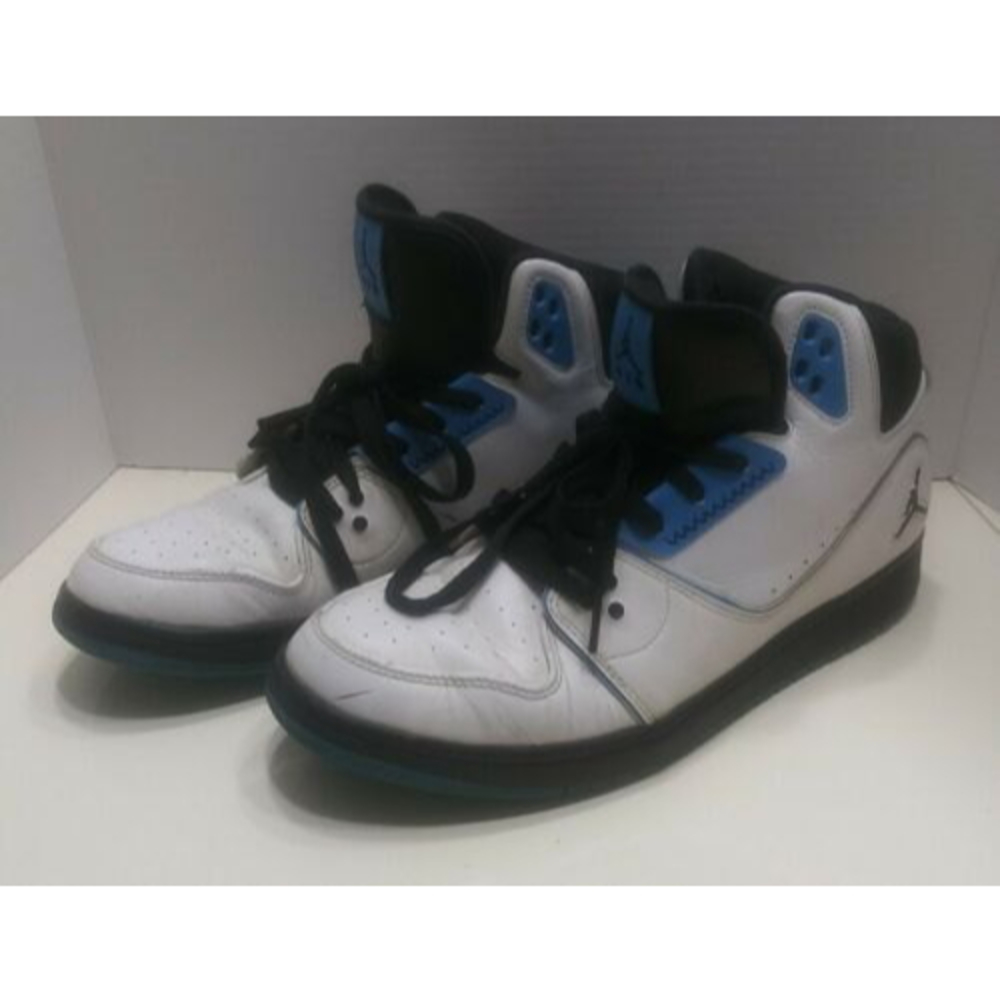 Nike Air Jordan 1 Flight Men's Basketball Sneakers 555798-106 Size 12 blue white